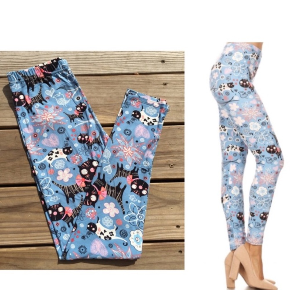 One Size Leggings Cats 🐈🐈💗💗 - Picture 2 of 2
